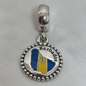 Pandora Barbados Exclusive Charm Pendant, S925 Silver Jewelry